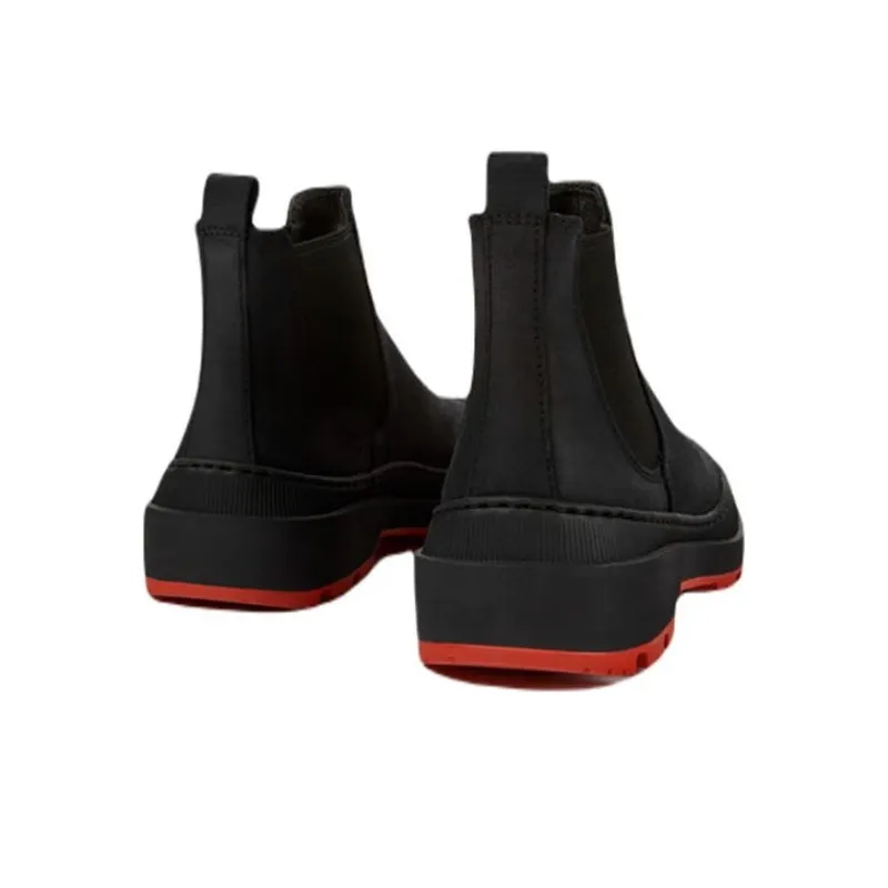 CAMPER Brutus Trek Short Chelsea Boots Women's Black Red-4
