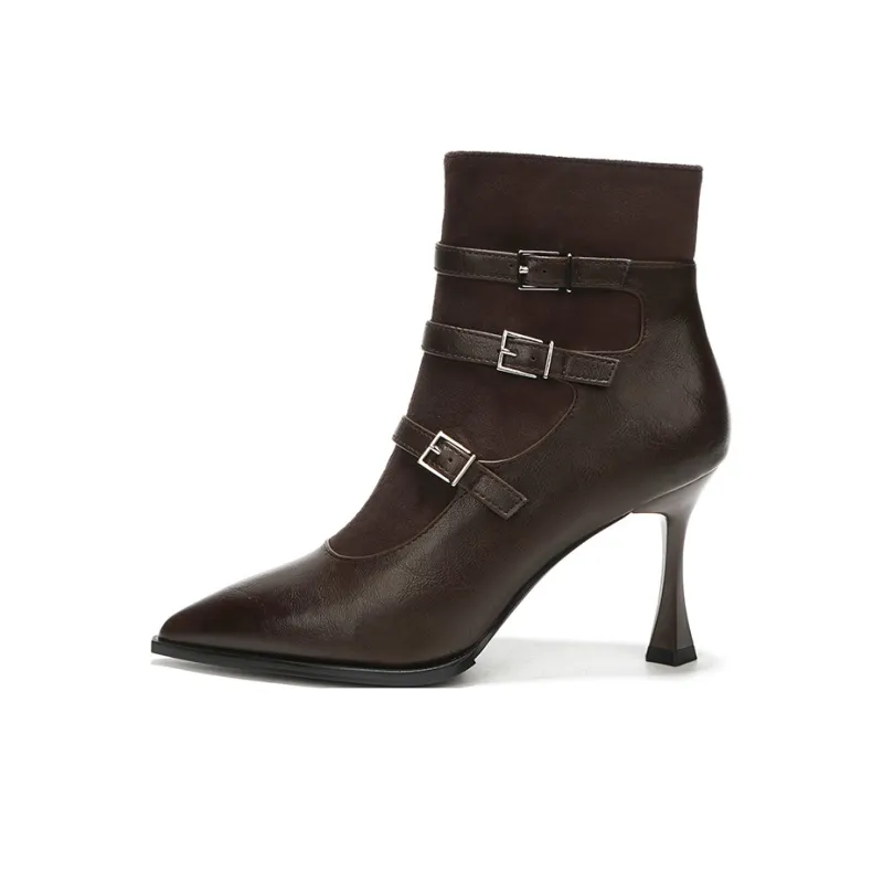 WEISHIBANGWEI Ankle Boots 8.5CM Women's-0