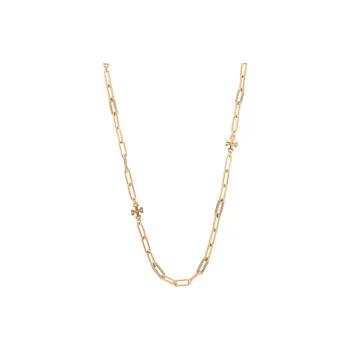 TORY BURCH Logo Plaque Necklace