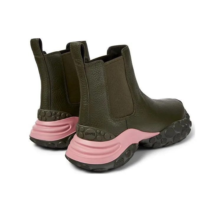 CAMPER Crew Chelsea Boots Women's Army Green-1