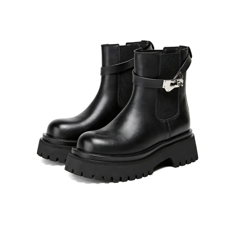 ELLE Short Chelsea Boots 5.5cm Women's-6