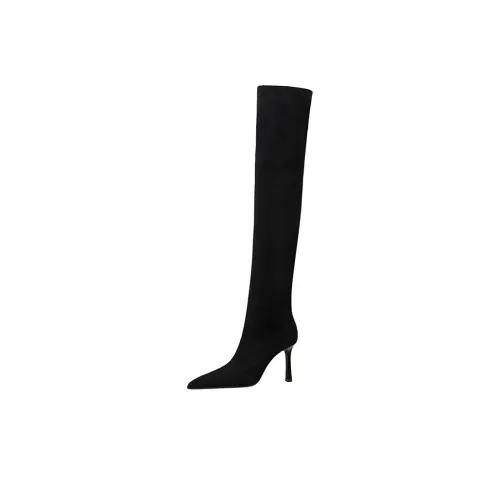 BIGTREE Over-the-knee boots gel 9.5cm Women's Black