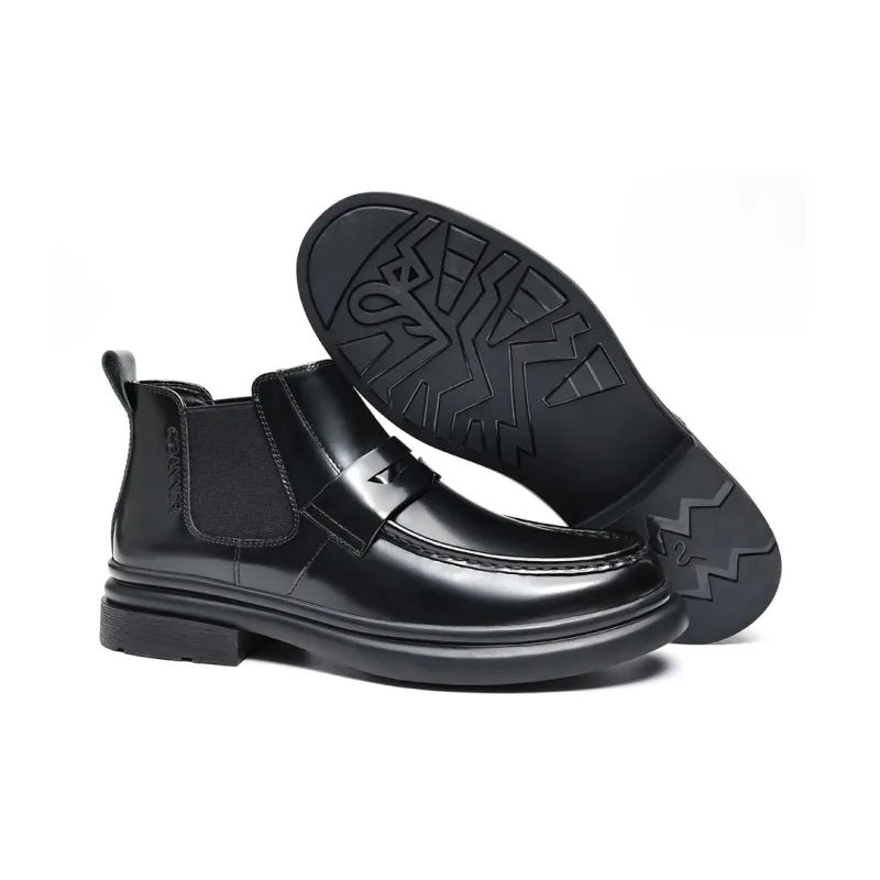 C°BANNER Ankle Length Chelsea Boots Men's Black-4