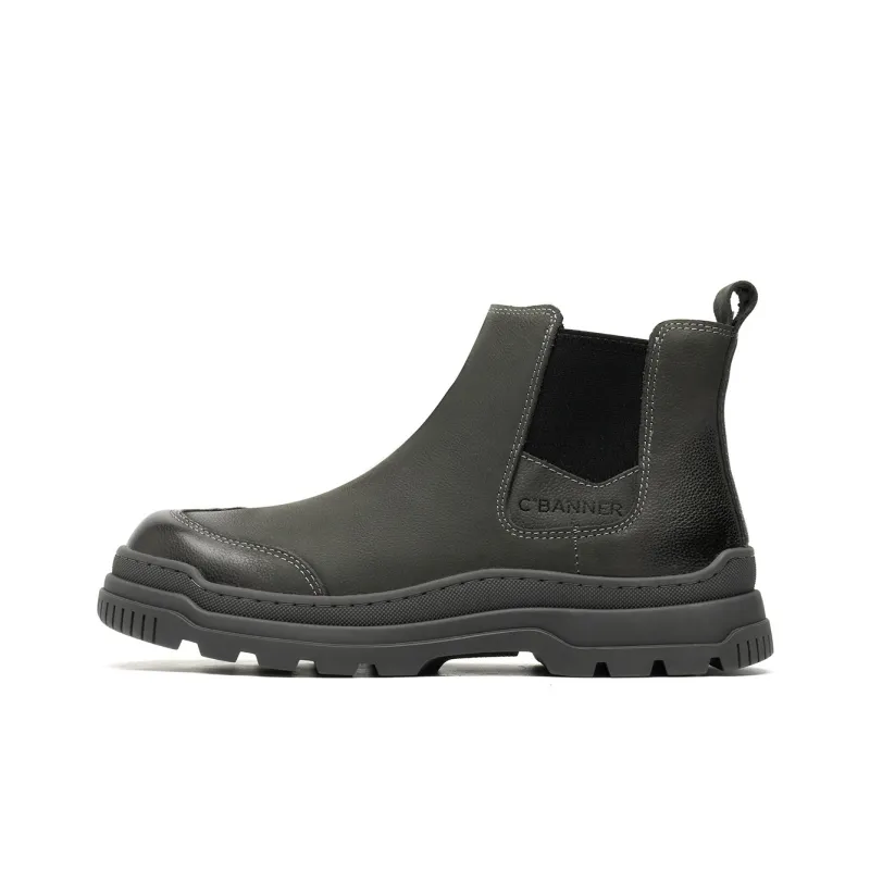 C°BANNER Ankle Length Chelsea Boots Men's Gray-0