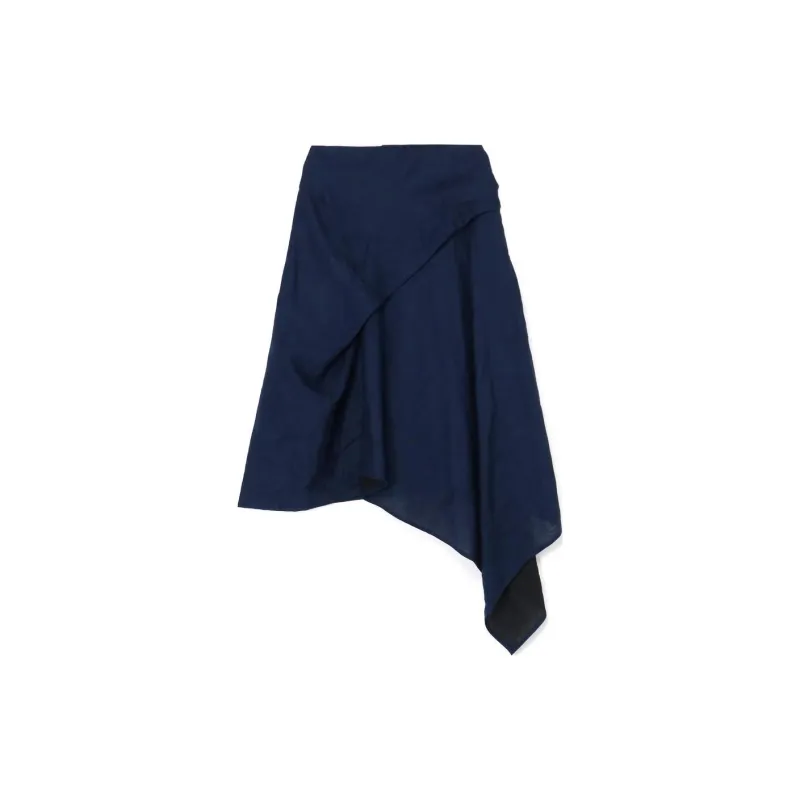 Yohji Yamamoto Casual Long Skirt Women's Indigo-1