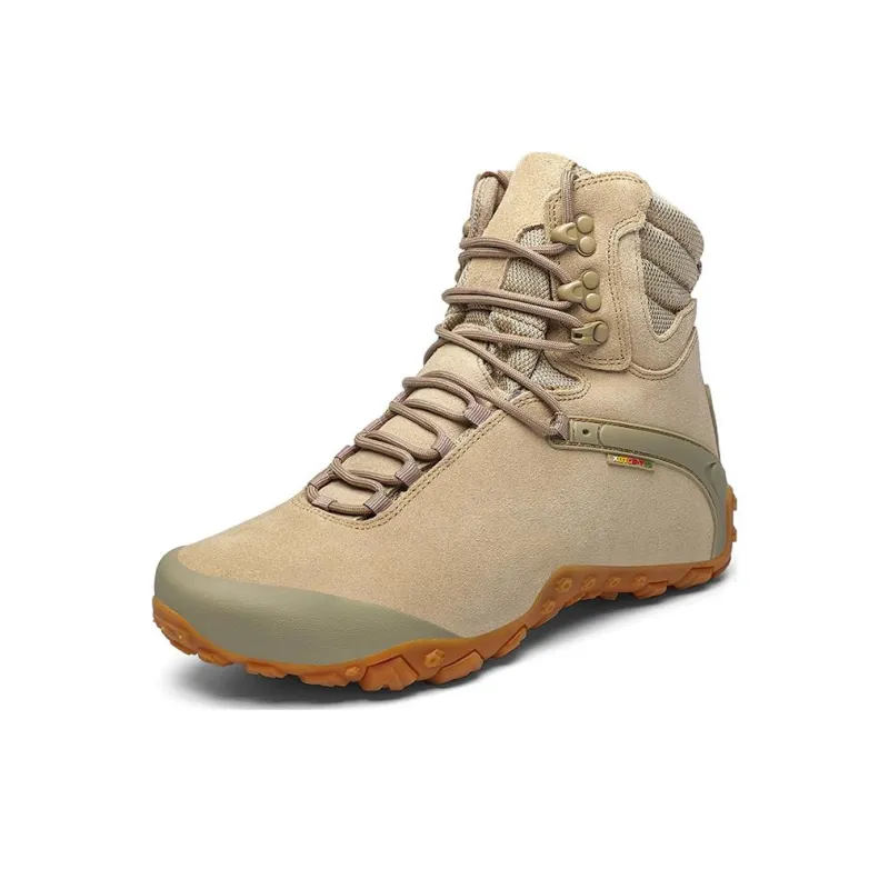 XIANGGUAN Crew Outdoor Boots Unisex Beige-2