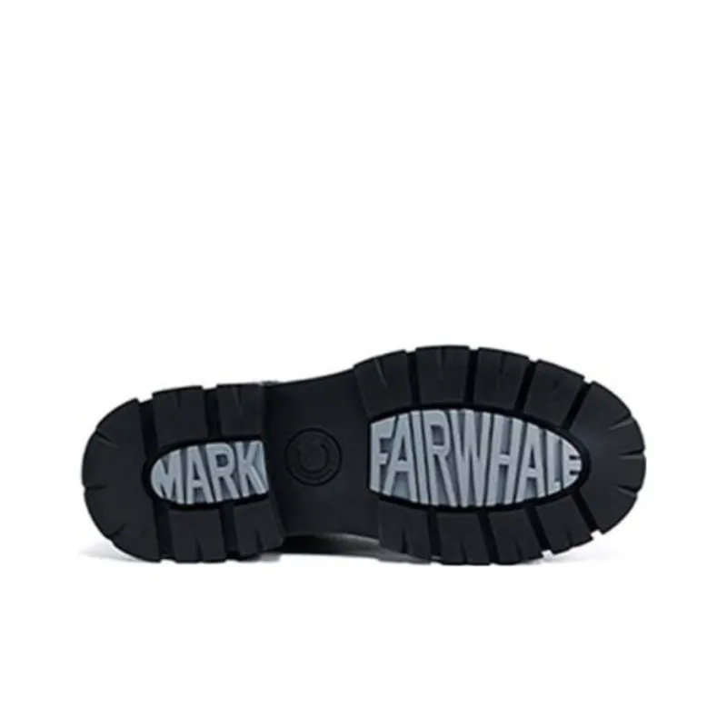 FAIRWHALE Martin Boots Unisex Black/Gray-7