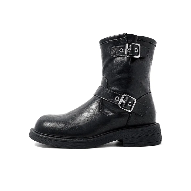 COMELY Martin Boots Women's Black/Brown-5