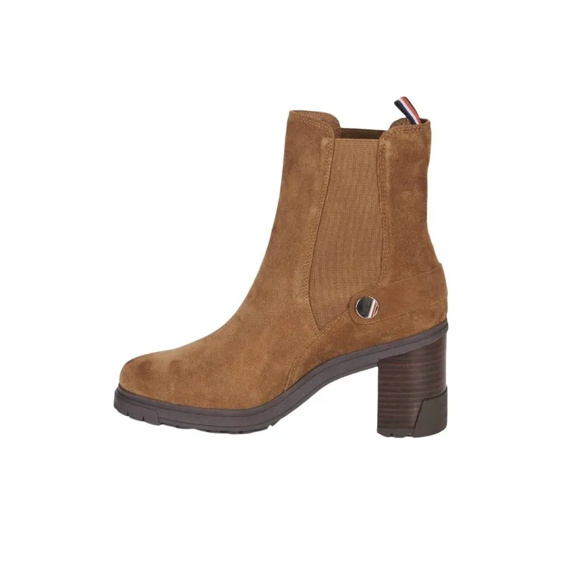 Tommy Hilfiger Crew Chelsea Boots 8cm Women's Brown-0