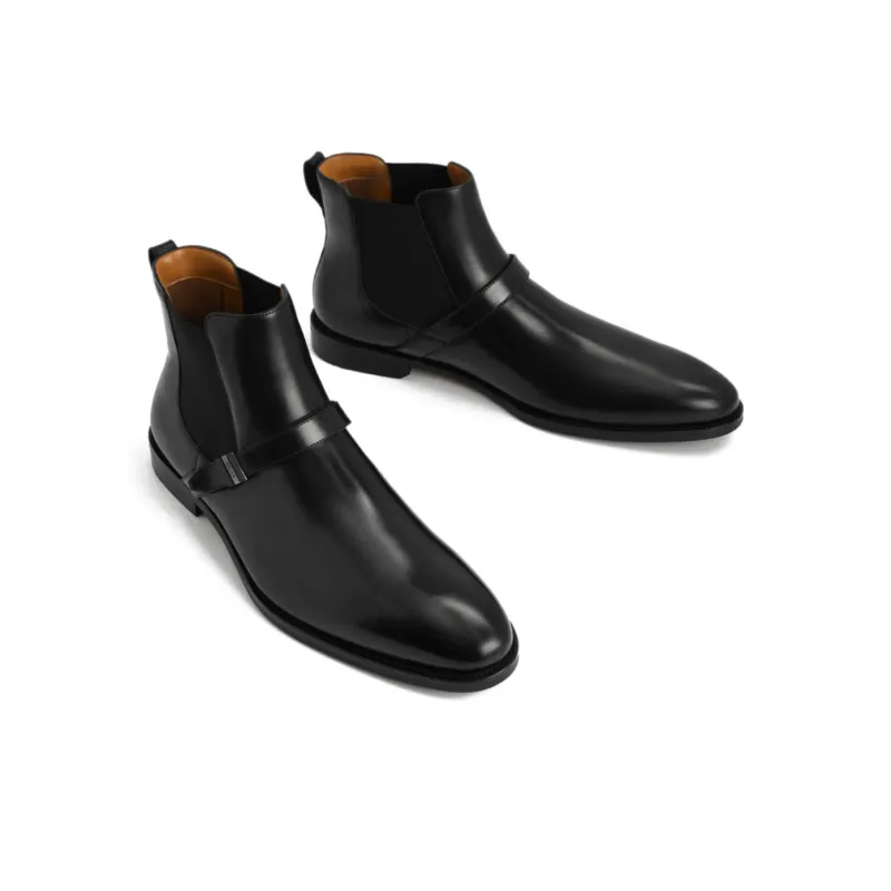 PEDRO Short Chelsea Boots Men's Black-3