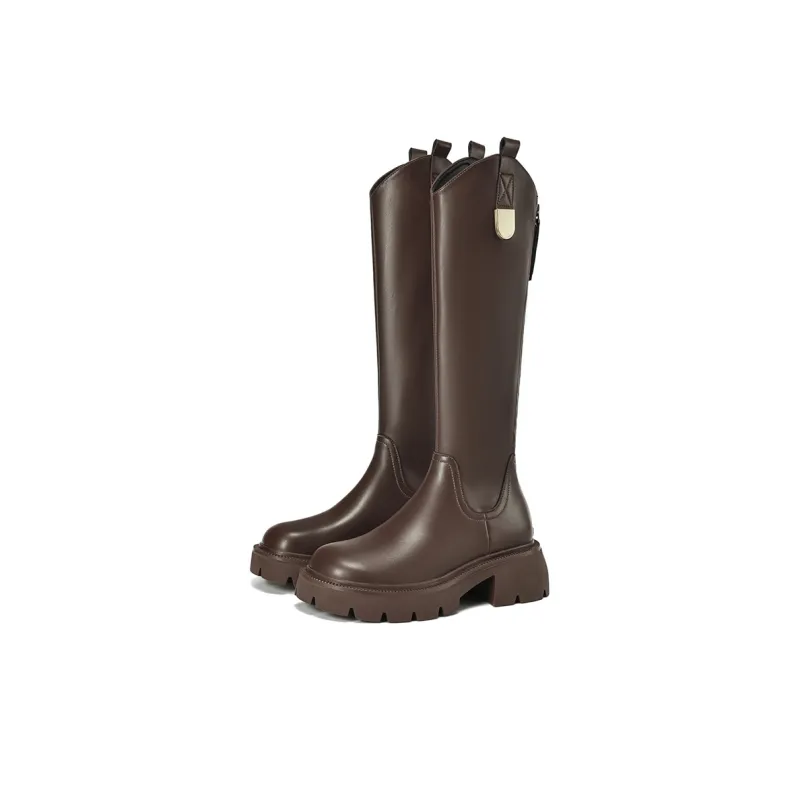 DAPHNE Knee high Boots Women's Black Brown-5