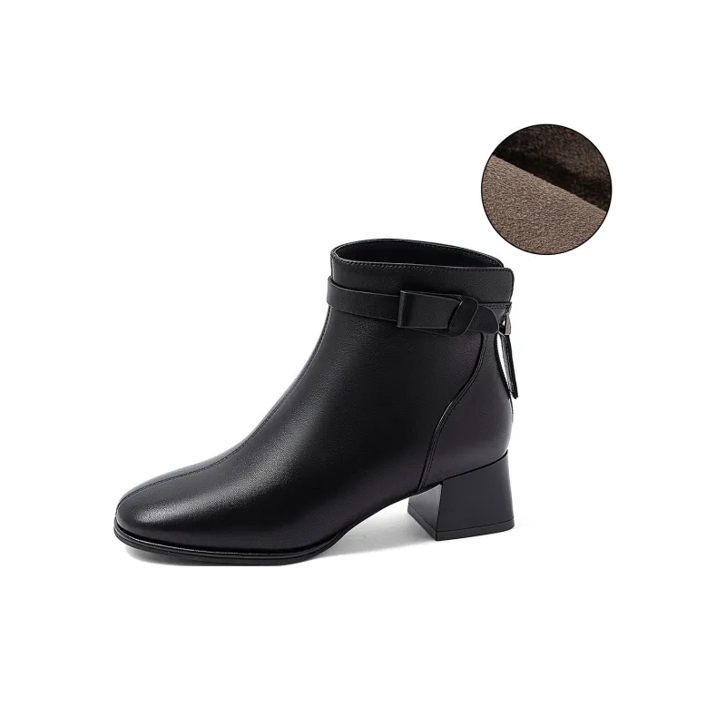 COMELY Ankle Boots Women's Dark Brown/Black/Ecru-10