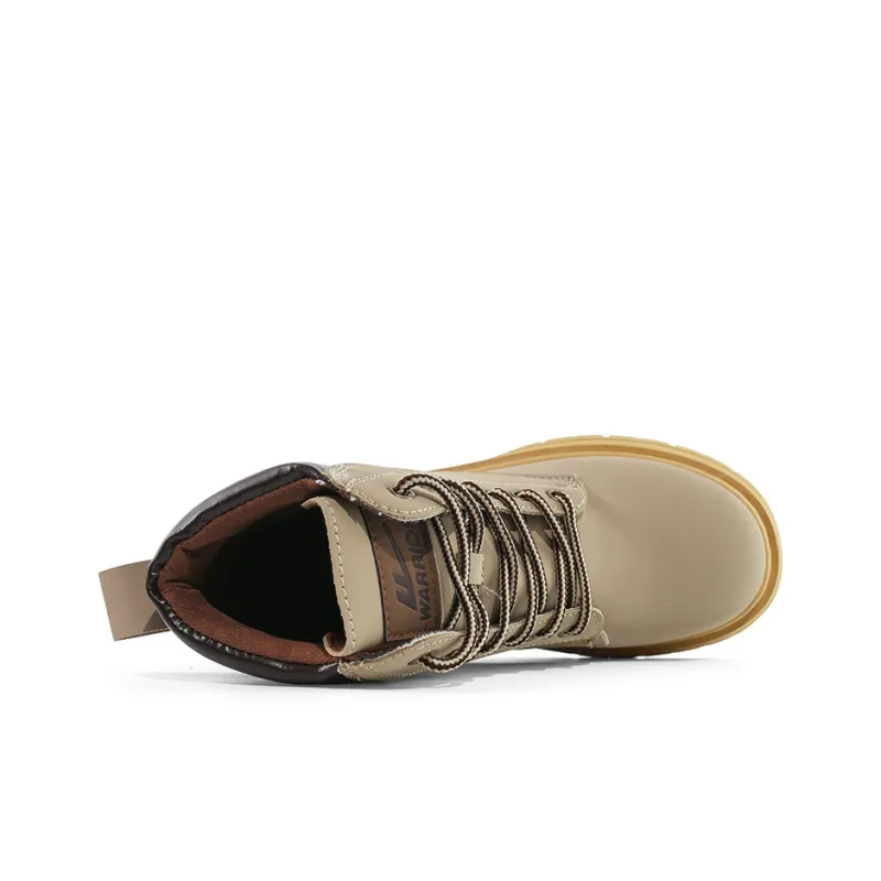 Warrior Warrior Short Martin Boot Women's Milk Tea Beige-2