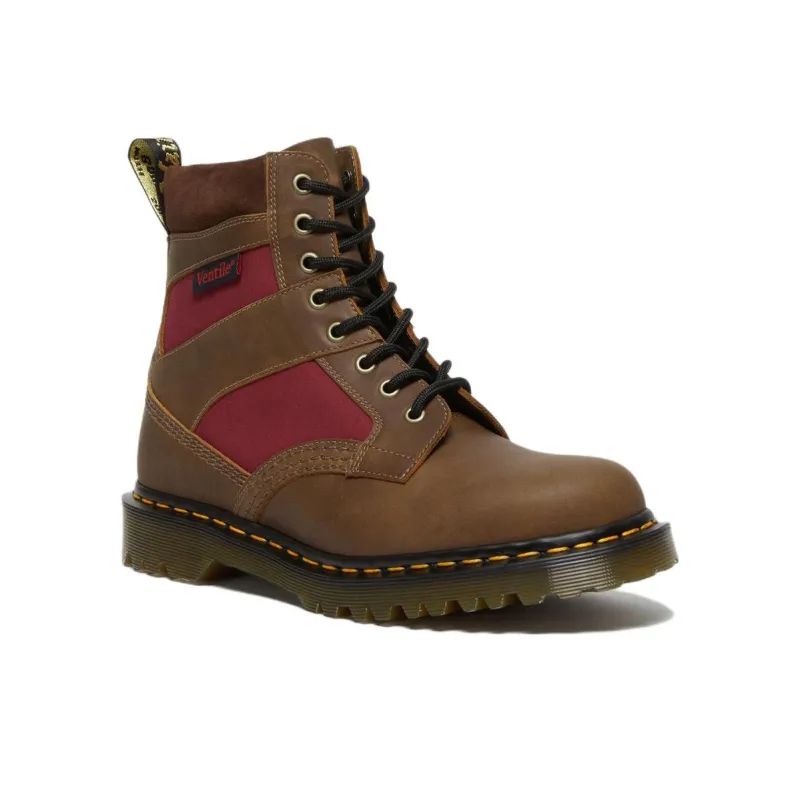 Dr. Martens Dr.Martens 1460 Made In England Padded Panel Lace Up Boots 'Brown Dockyard Oxblood'-1