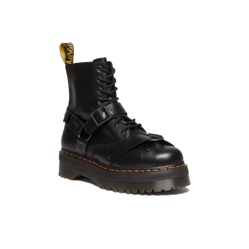 Dr.Martens Jadon Harness Leather Platform Boots 'Black'-1