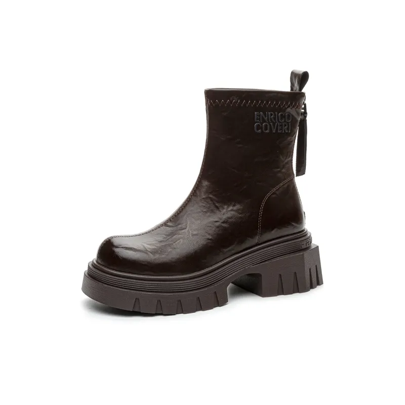 CHOVO Ankle Boots Women's Black/Burgundy/Brown-7