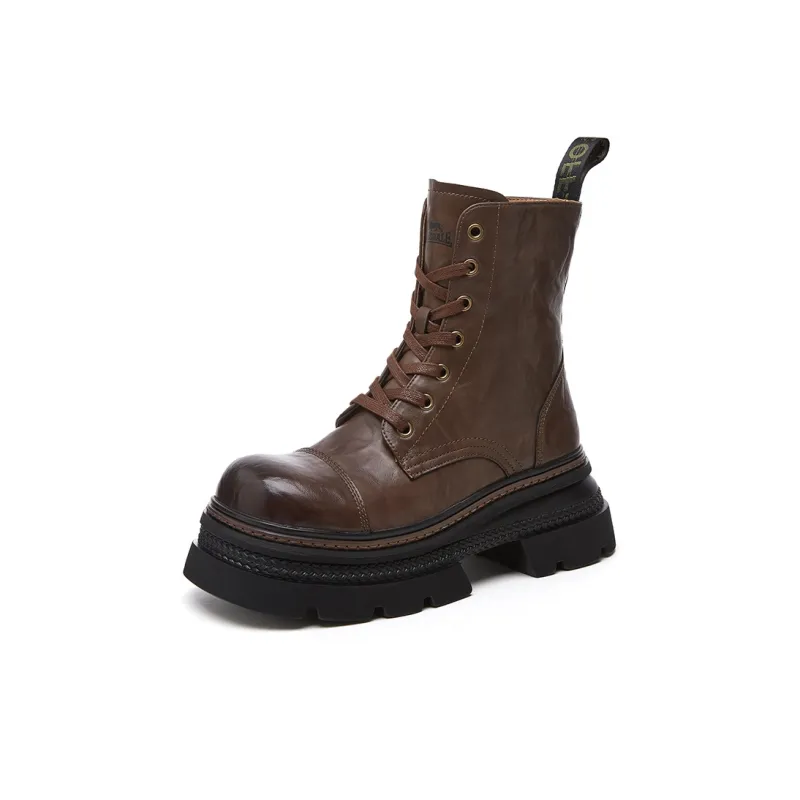 LONSDALE Knee High Martin Boot Women's Brown-3