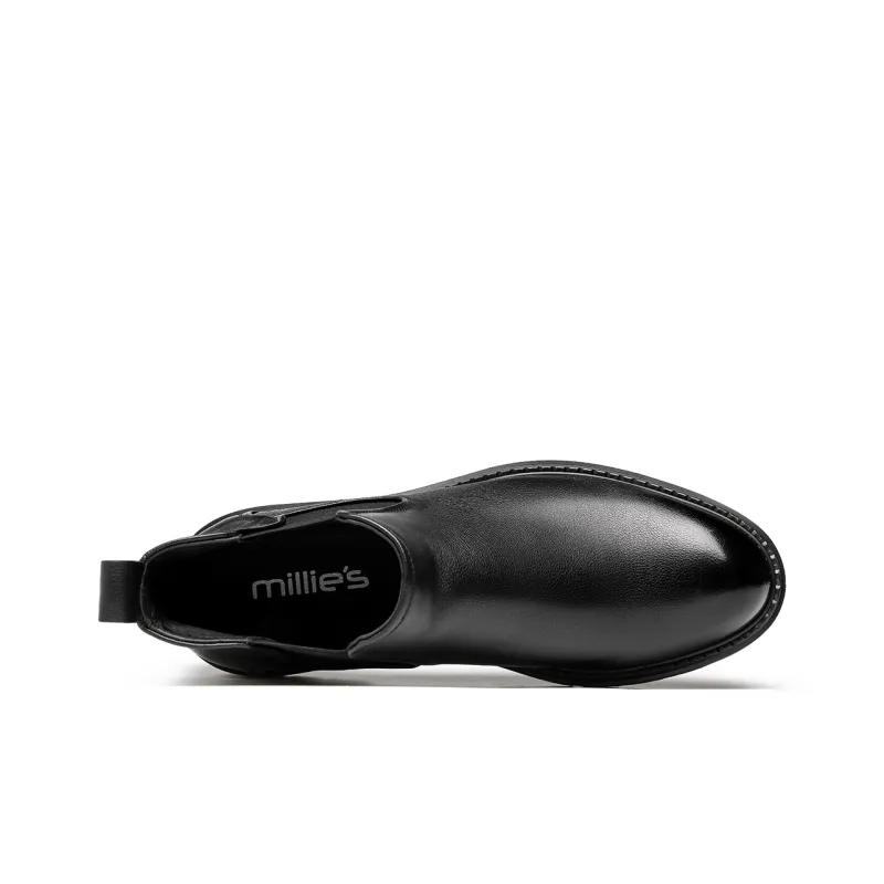 MILLIE'S Short Chelsea Boots Men's Black-3