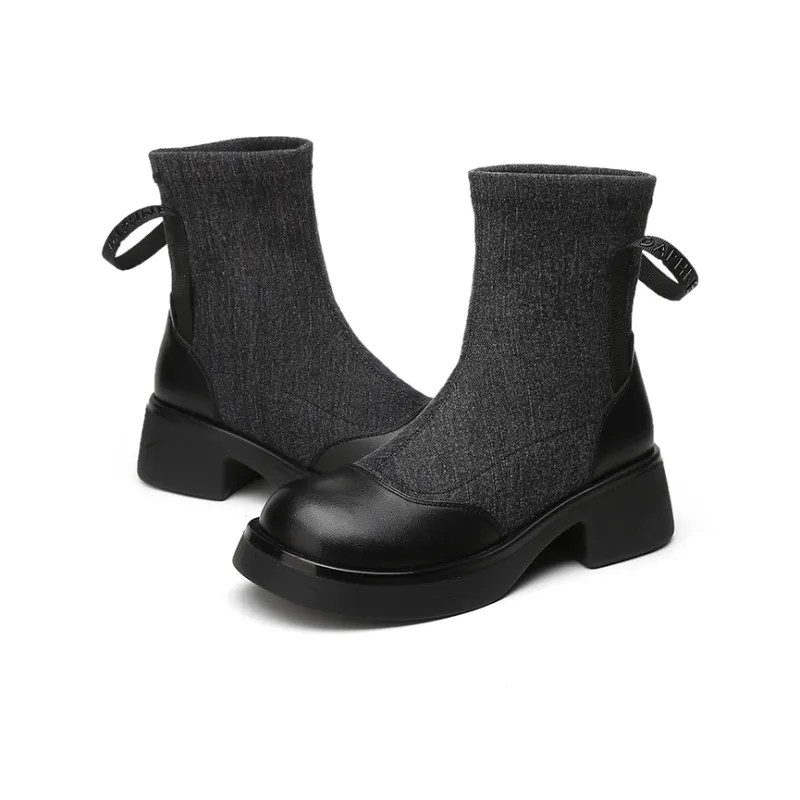 DAPHNE Ankle Boots Women's Black/Blue-3