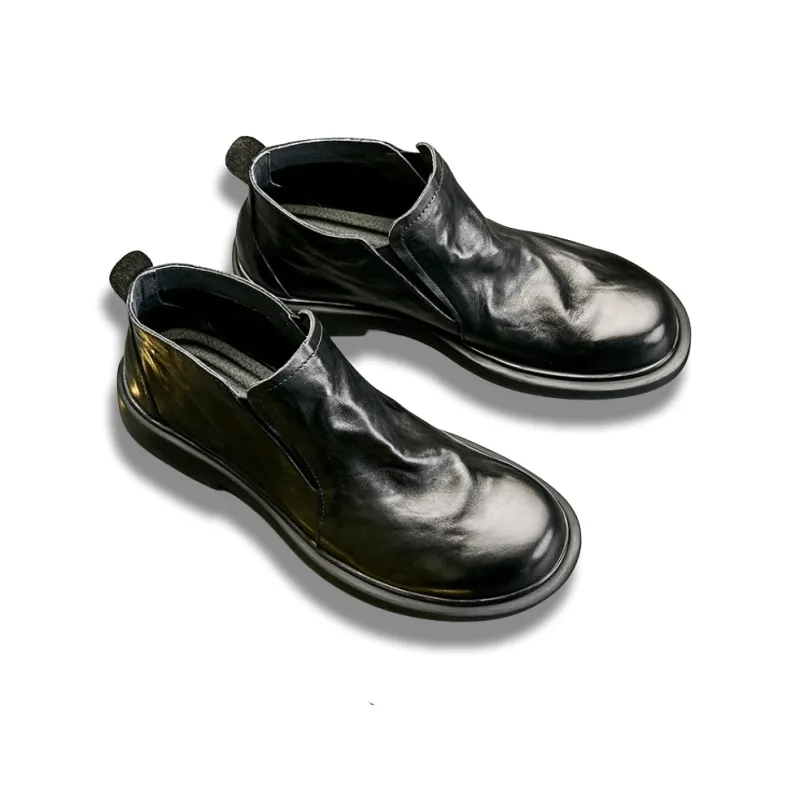 Brounvanm Ankle Boots Men Black/Chocolate/Coffee/Gray-3