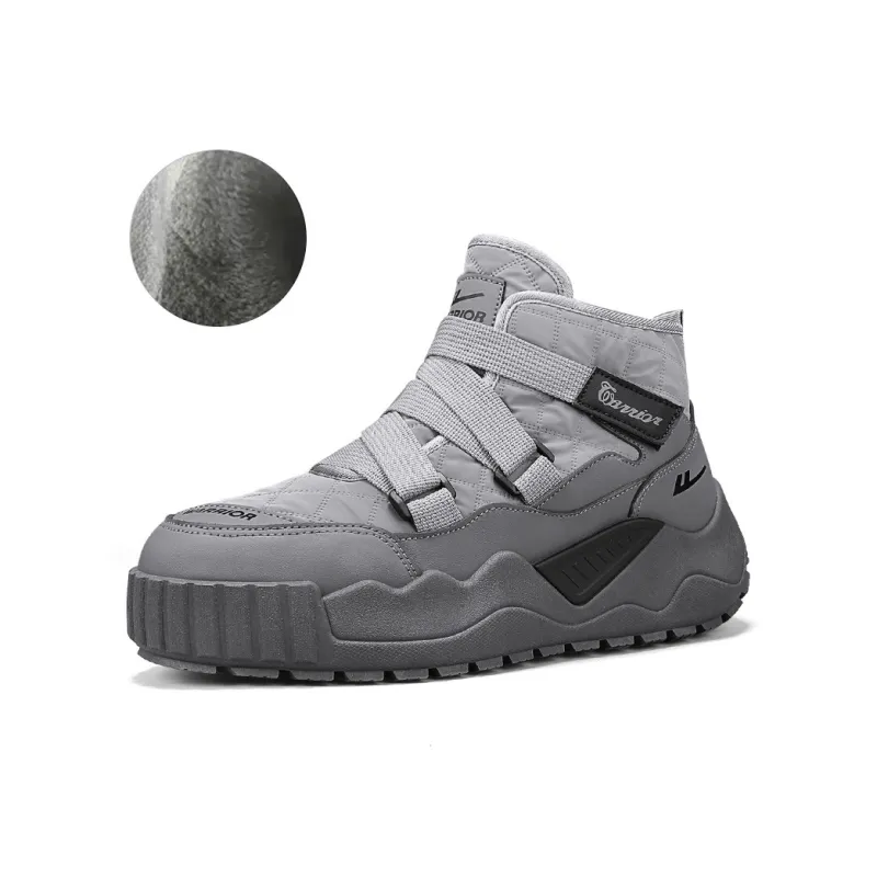 Warrior Thermal Abrasion Resistant Short Snow Boots Men's Gray-1
