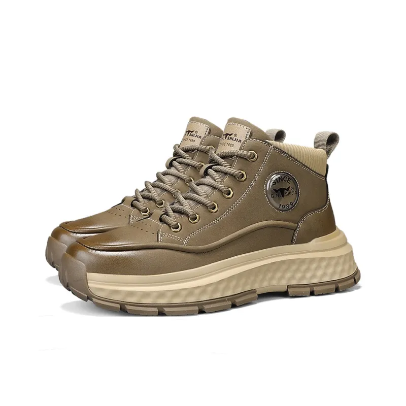 G.N.SHIJIA Short Martin Boot 5CM Men's-10