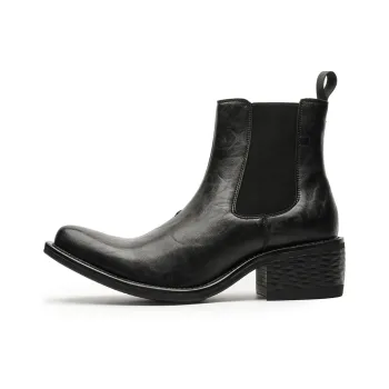 Chi Wolf Short Chelsea Boots Women's Black