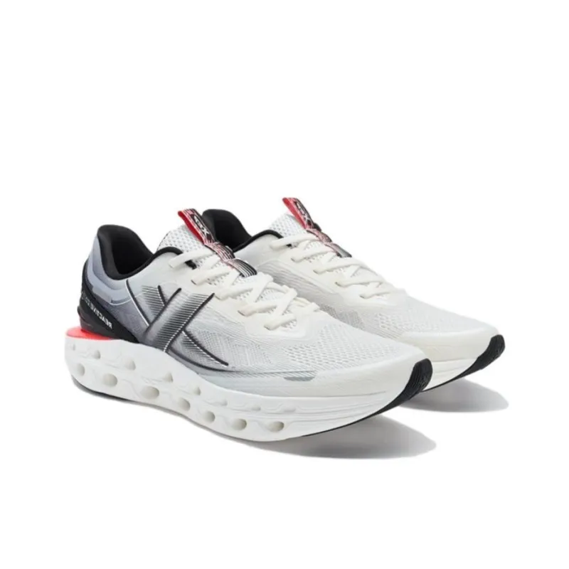 XTEP Durable Breathable Low-Top Casual Running Shoes Men's White Black-3