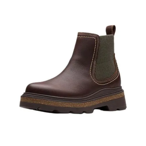 Clarks Short Chelsea Boots Women's Brown