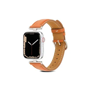 CHRROTA Compatible Apple Watch Iwatch 10/9 New L Shaped Connector Calfskin Apple Watch Strap Watch Bands