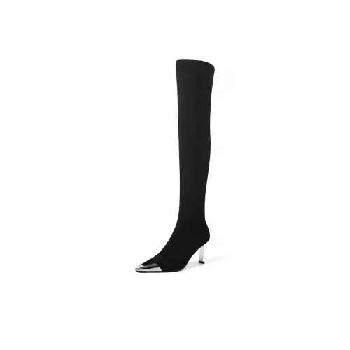 MLEX Over-the-knee Boots 7.5cm Women's Black
