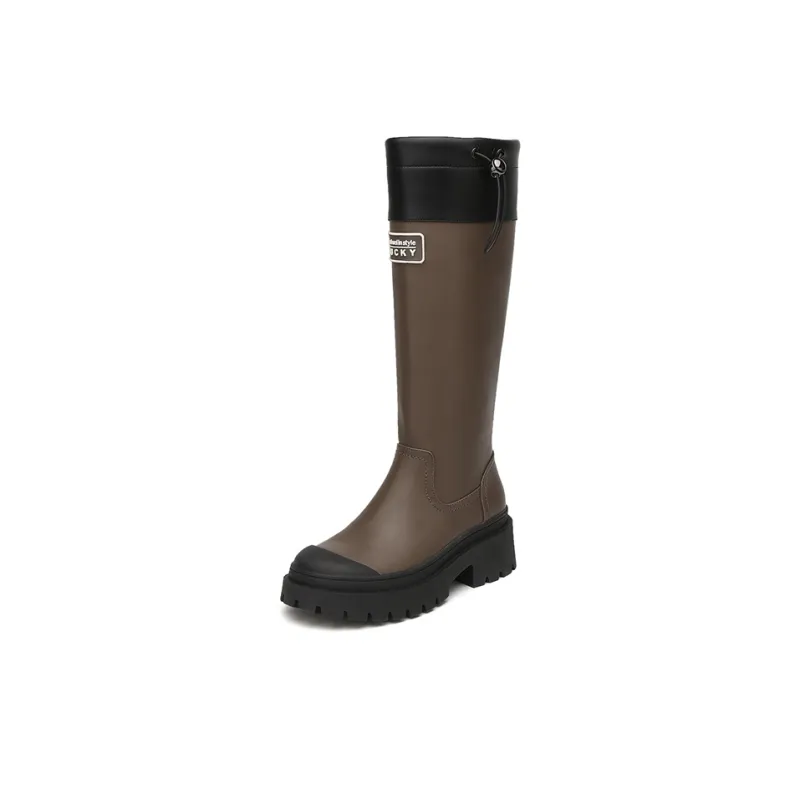 Jin Baichuan Knee-high Boots 5cm Women's-12
