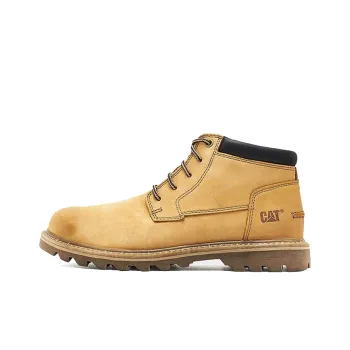 CAT Yellow Boots Doubleday Collection Wear Resistant Cushioning Slip Resistant Ankle Length Outdoor Boots Men's Yellow