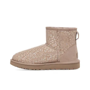 UGG Classic Mini Snow Leopard Brown Yellow Women's
