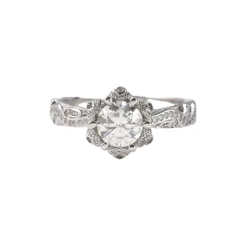 Stone On The Line S925 Silver Moissanite Rings Women's