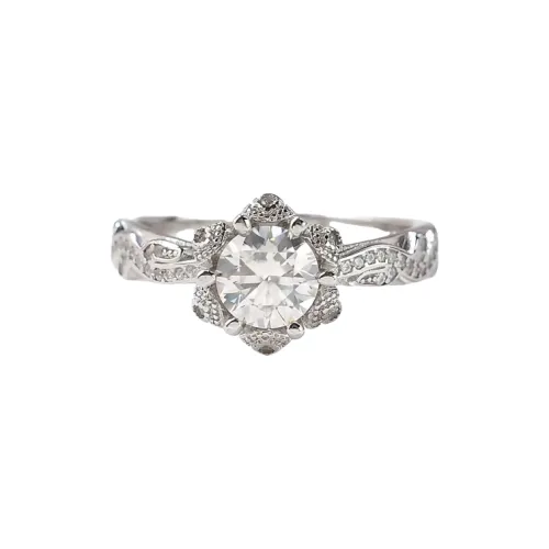 Stone On The Line S925 Silver Moissanite Rings Women's