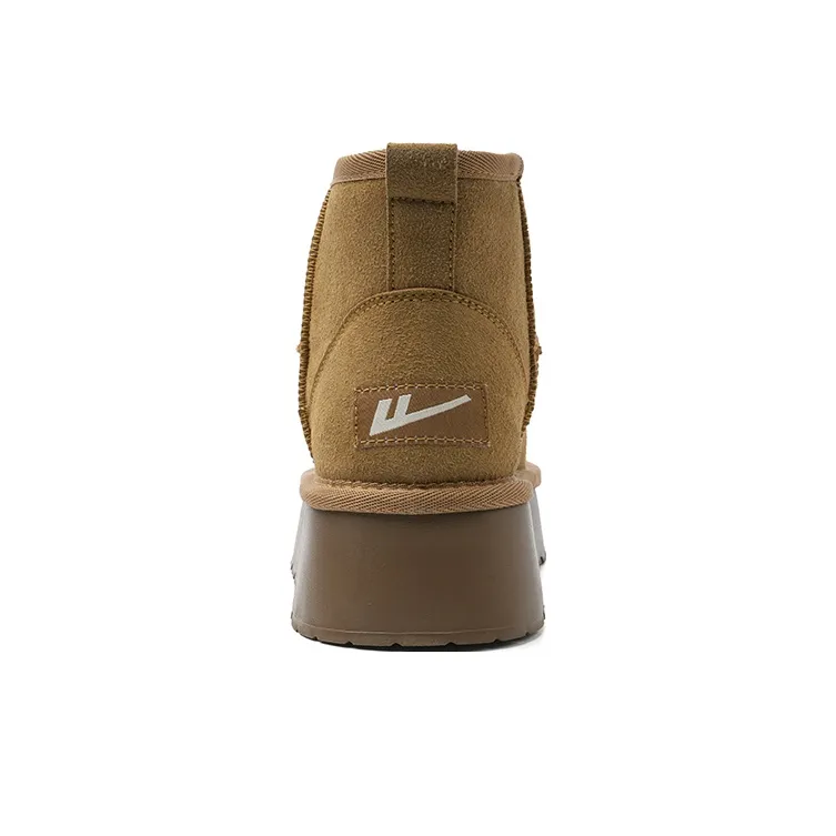 Warrior Warrior Warm And Wear Resistant Short Snow Boots Women's Camel-2