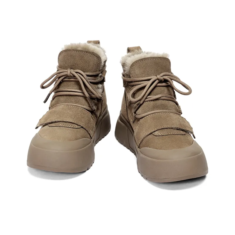 C°BANNER Short Mid Calf Snow Boots Women's Olive Green-4