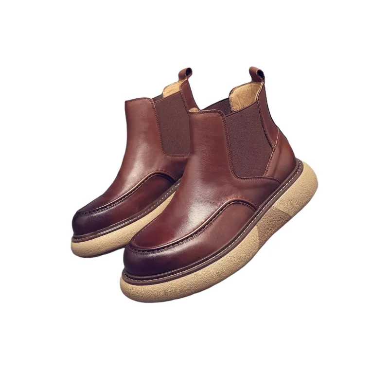JANE HARLOW Crew Chelsea Boots Men's Brown-1