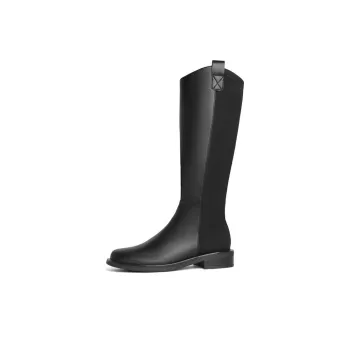 BELLE Cavalier Boots Knee high Boots 3.5cm Women's Black