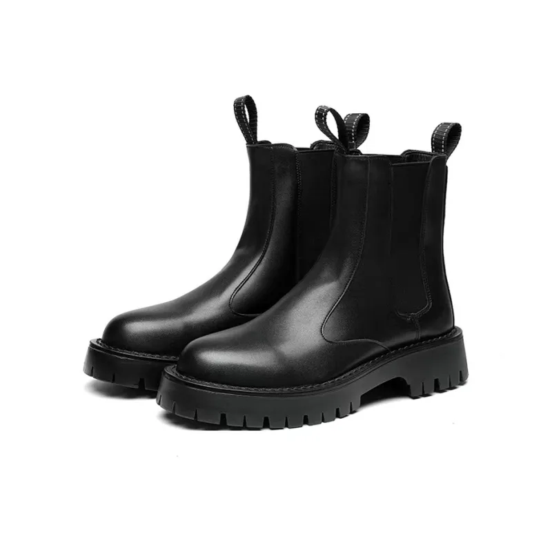 GIHO Martin Boot Short Chelsea Boots Men's Black-2