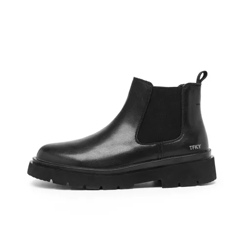 TFKY Short Chelsea Boots Men's Black