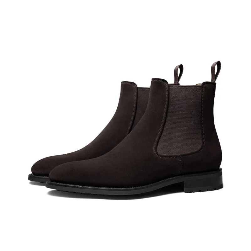 THOM WILLS Short Chelsea Boots Men's Dark Coffee-1