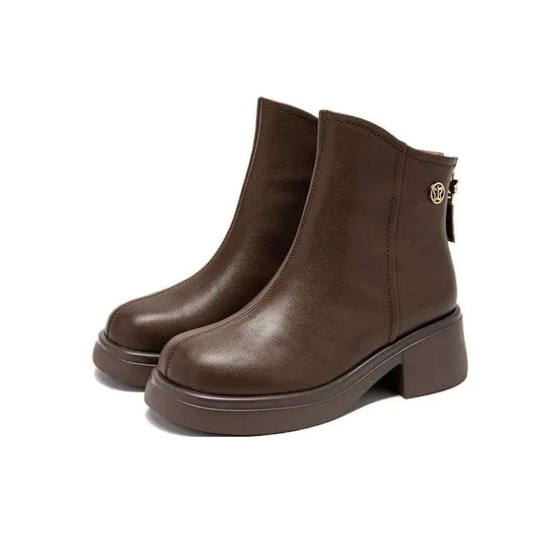 Satchi Ankle Boots 3cm Women's Brown-1