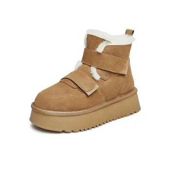 BASTO Snow Boots Women's Black/Brown/Gray
