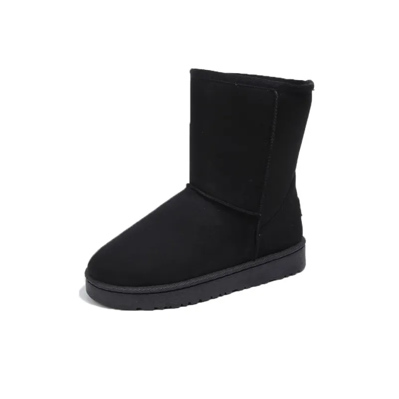 Warrior Warm Height Increasing Slip Resistant Crew Snow Boots Women's Black-1