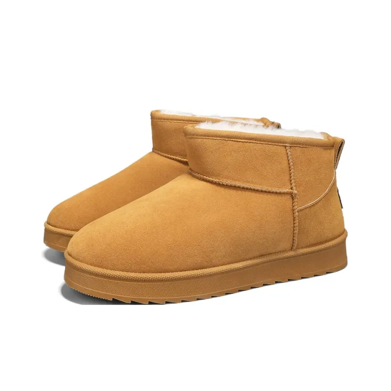 CVOJOO Fleece Lined Fall And Winter Ankle Boots Warm Height Increasing Short Snow Boots Unisex-3