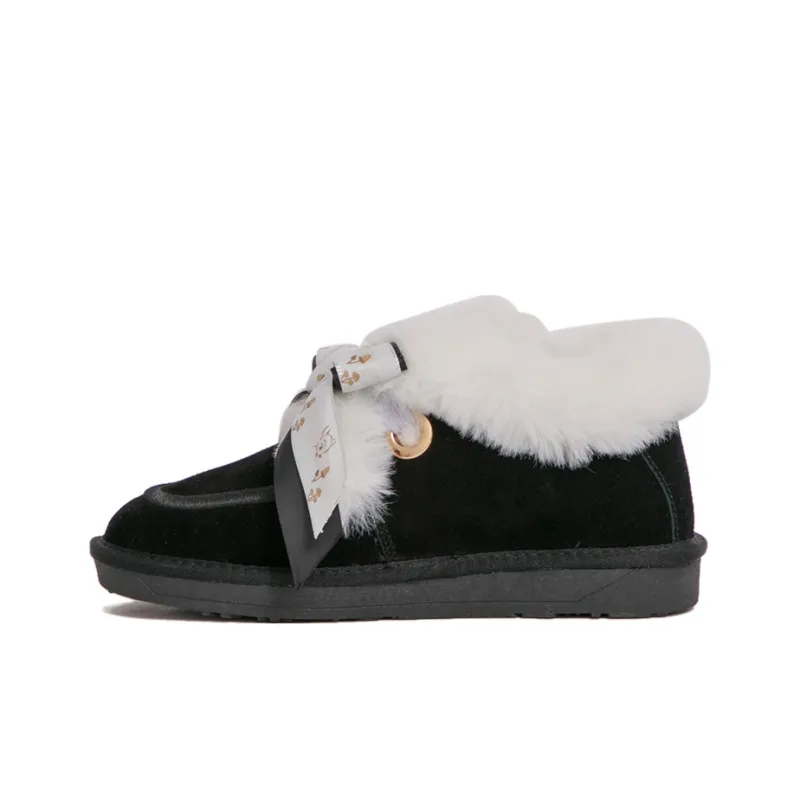 Disney x GRACEGIFT Warm Ankle-Length Snow Boots Women's Black-0
