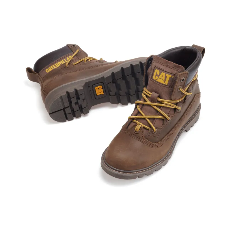 CAT Short Martin Boot Women's Dark Brown-2