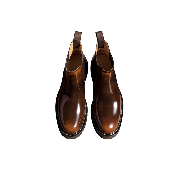 THOM WILLS Chelsea Boots Men Yellow Brown-1